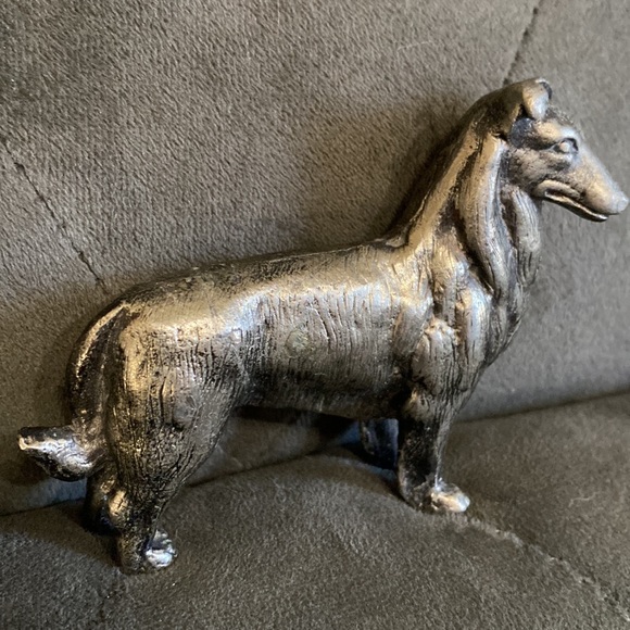 Vintage Metal Collie Dog Figurine - Picture 3 of 6
